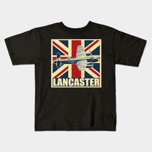 Lancaster Bomber Aircraft RAF Airplane WW2 Plane Aeroplane Kids T-Shirt by BeesTeez